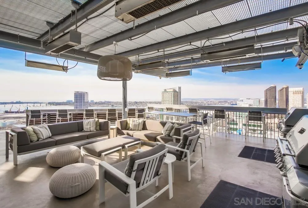 321 Tenth Avenue, Unit 903 San Diego, CA 92101 - Photo 40 of 55 a roof deck with couch and chairs