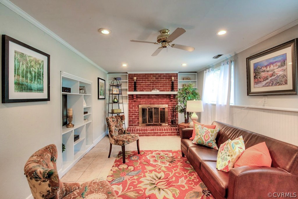 9304 Howze Road Glen Allen, VA 23060 - Photo 11 of 22 Brick fireplace is wood burning