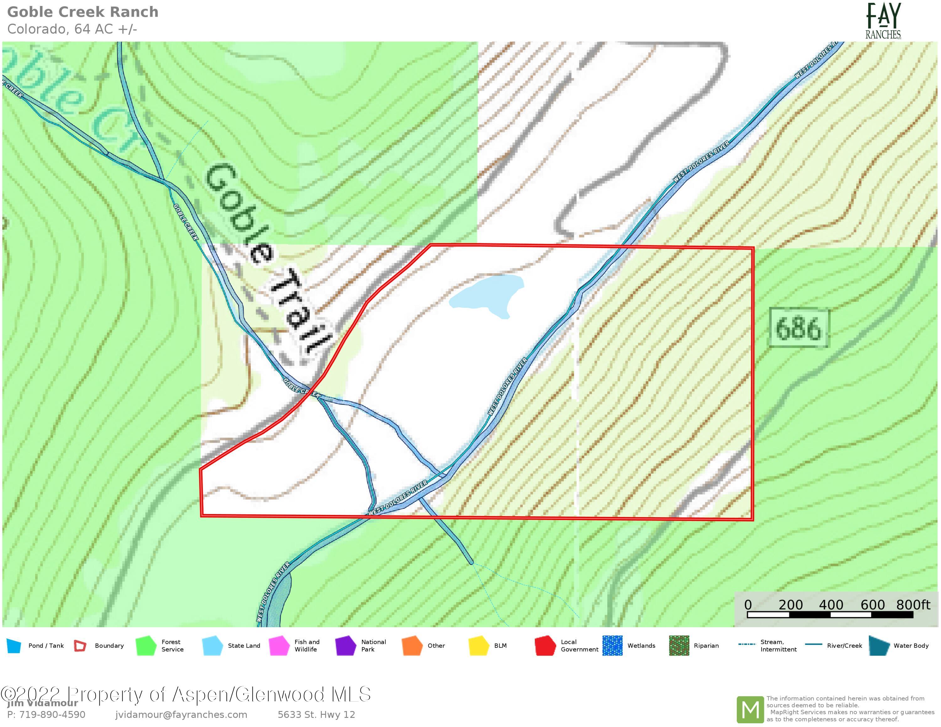 13380 Road 38 Dolores, CO 81323 - Photo 38 of 38 Goble Creek Ranch Topo