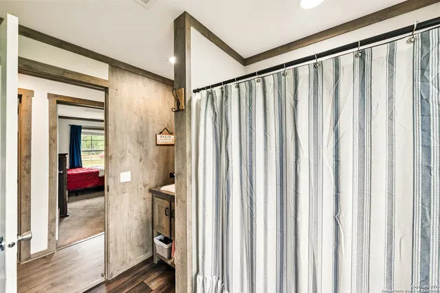 a view of a kitchen with washer and dryer