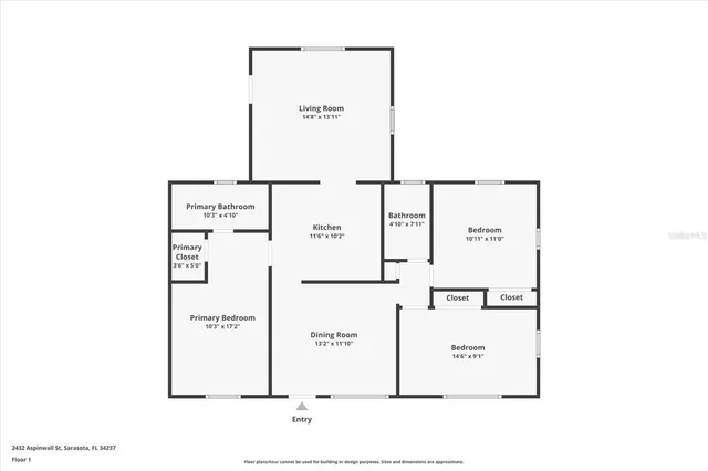 $479,900 | 2432 Aspinwall Street, Sarasota, FL 34237