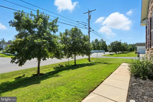 a view of a park with swings