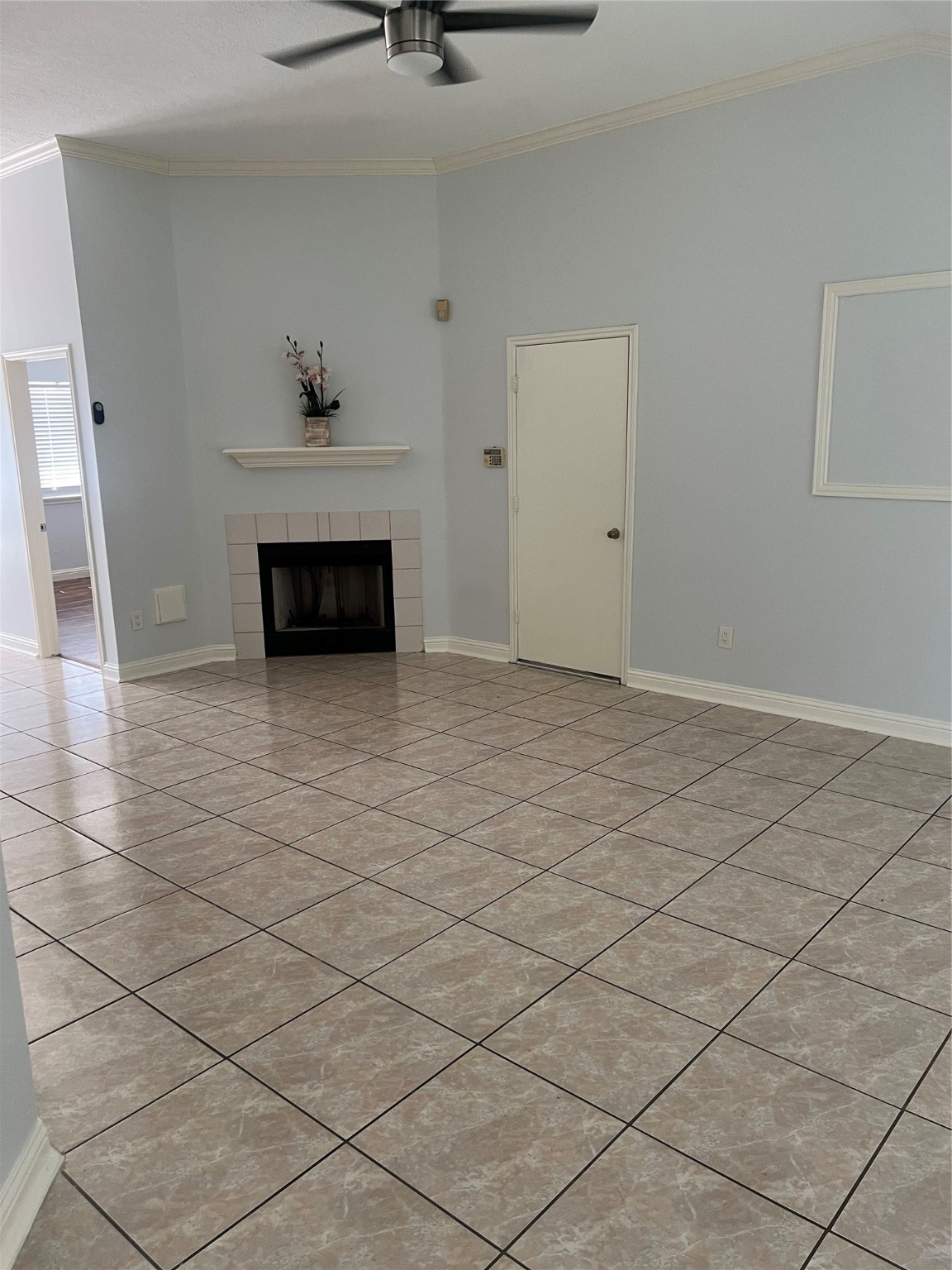 15303 Riverside Grove Drive Houston, TX 77083 - Photo 2 of 10 a view of an empty room with a fireplace
