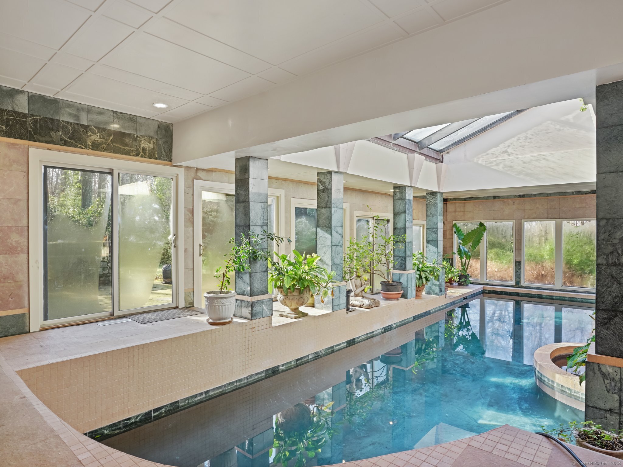 8 Bayberry Ridge Road Westport, CT 06880 - Photo 16 of 40 The polished concrete Pool, uses bromine (much less harsh on the eyes than chorine!).
