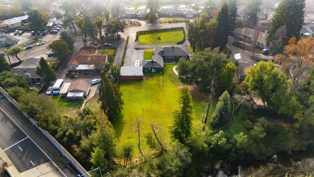 a view of a swimming pool from a balcony