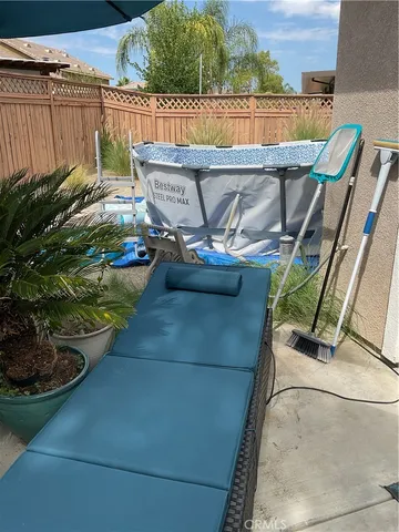 a view of outdoor space with seating area