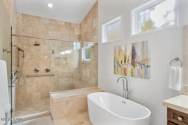 2522 Lake Ridge Shores Circle Reno, NV 89519 - Photo 25 of 50 a bathroom with a sink a toilet and shower