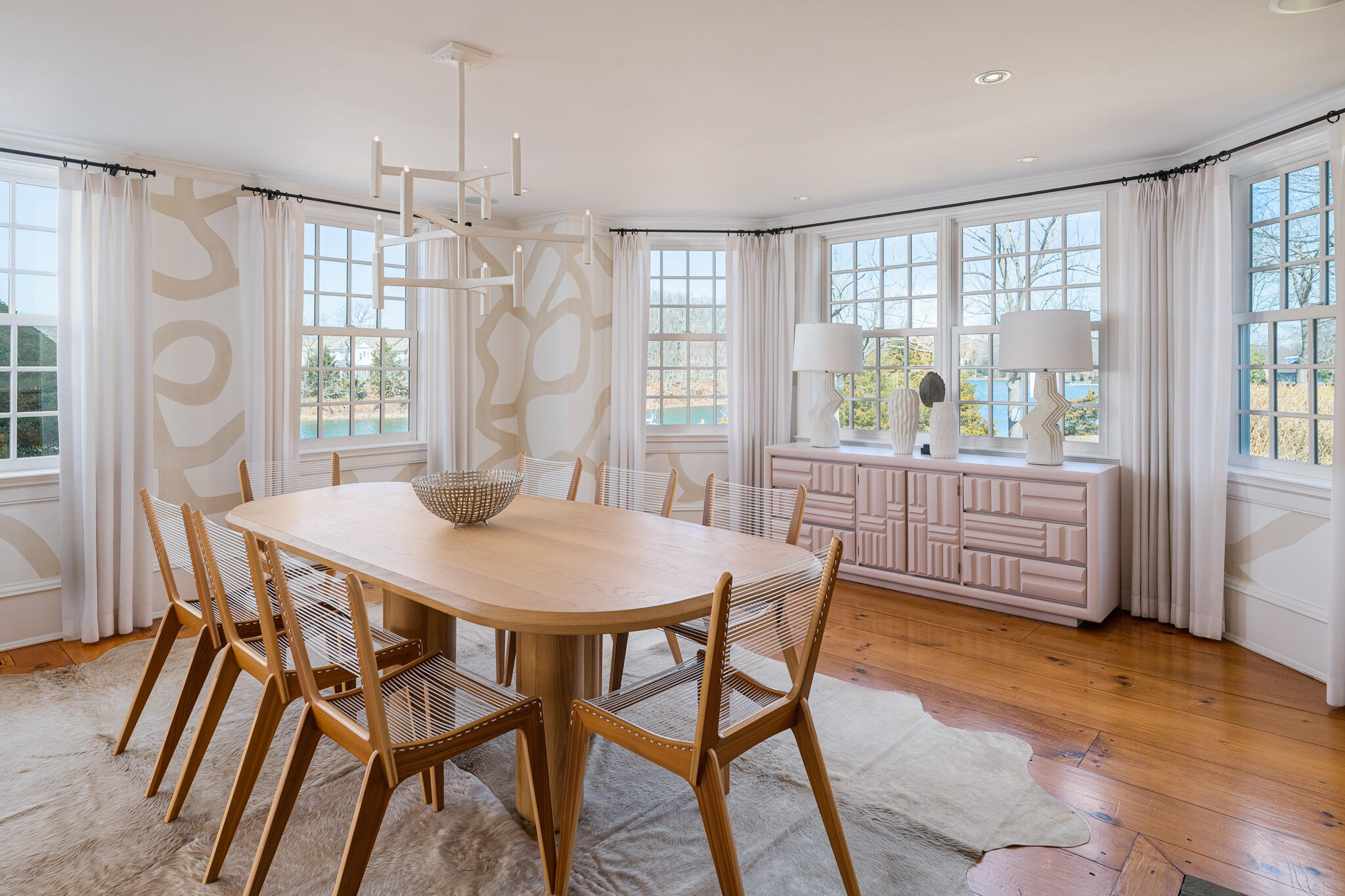 98 Pear Tree Point Road Darien, CT 06820 - Photo 4 of 42 a view of a dining room with furniture window and outside view