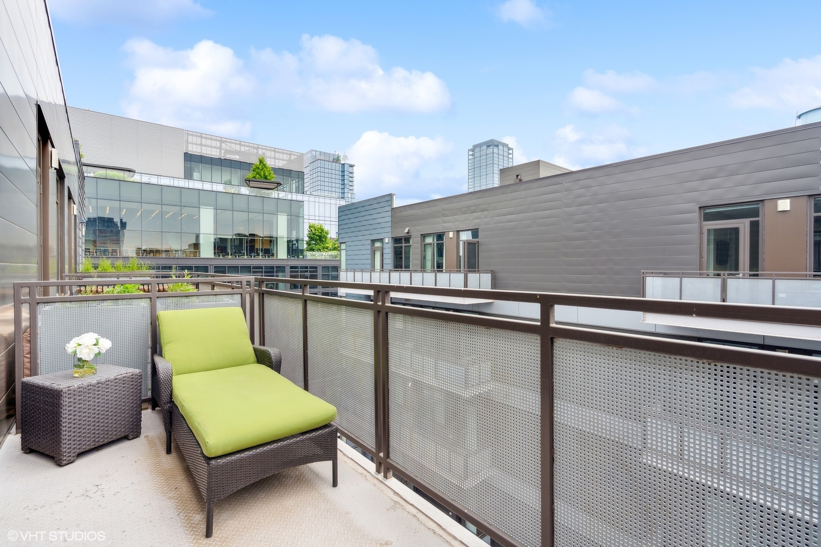 35 North Aberdeen Street, Unit PHS Chicago, IL 60607 - Photo 16 of 38 a swimming pool with outdoor seating and yard in the back