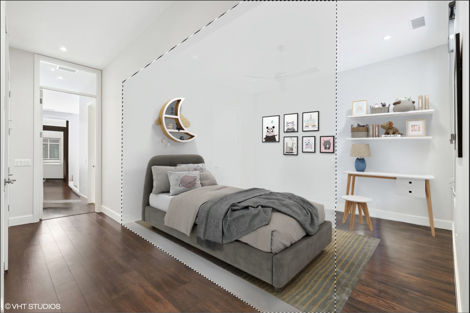 35 North Aberdeen Street, Unit PHS Chicago, IL 60607 - Photo 23 of 38 a bedroom with a bed and wooden floor