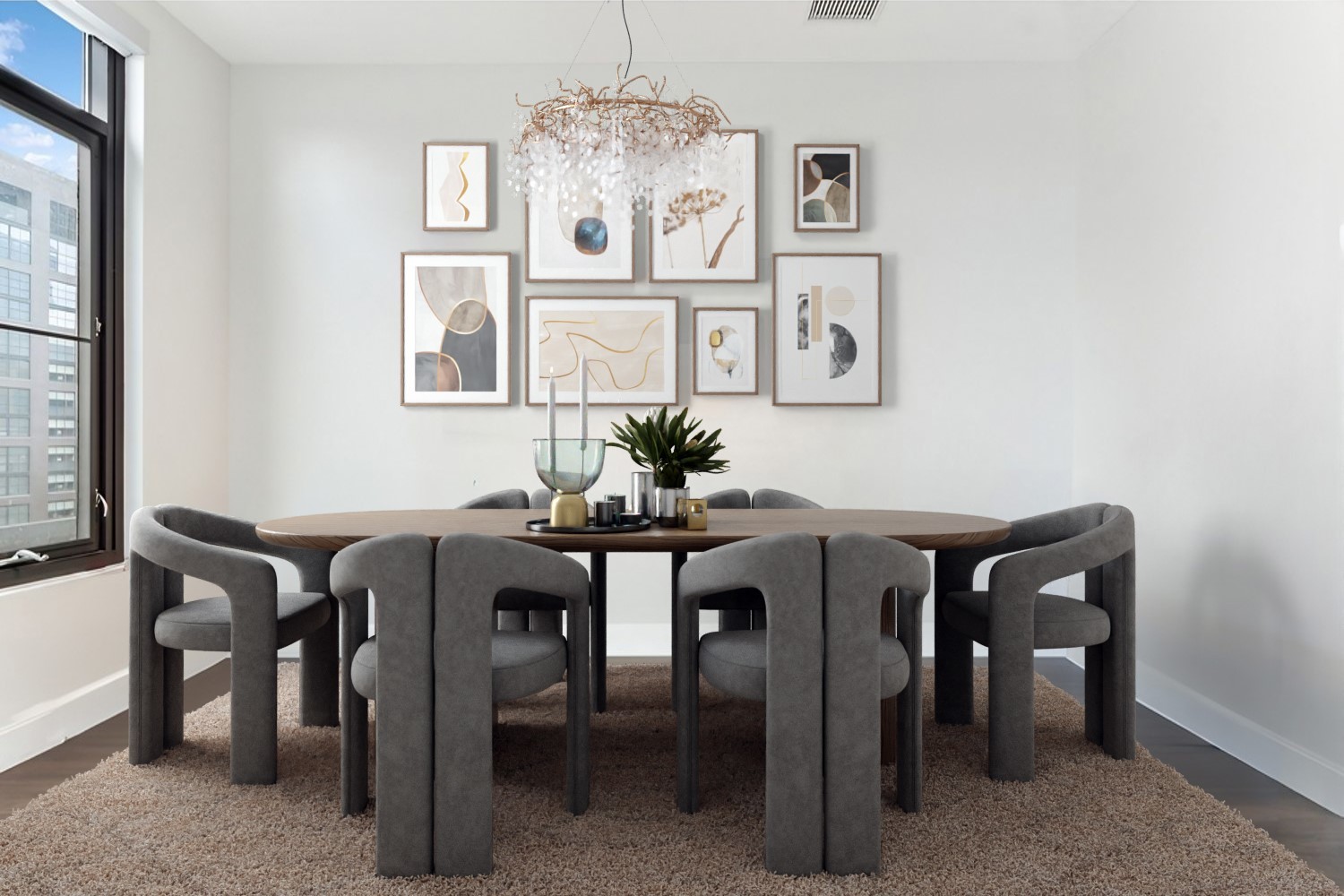 35 North Aberdeen Street, Unit PHS Chicago, IL 60607 - Photo 5 of 38 a view of a dining room with furniture