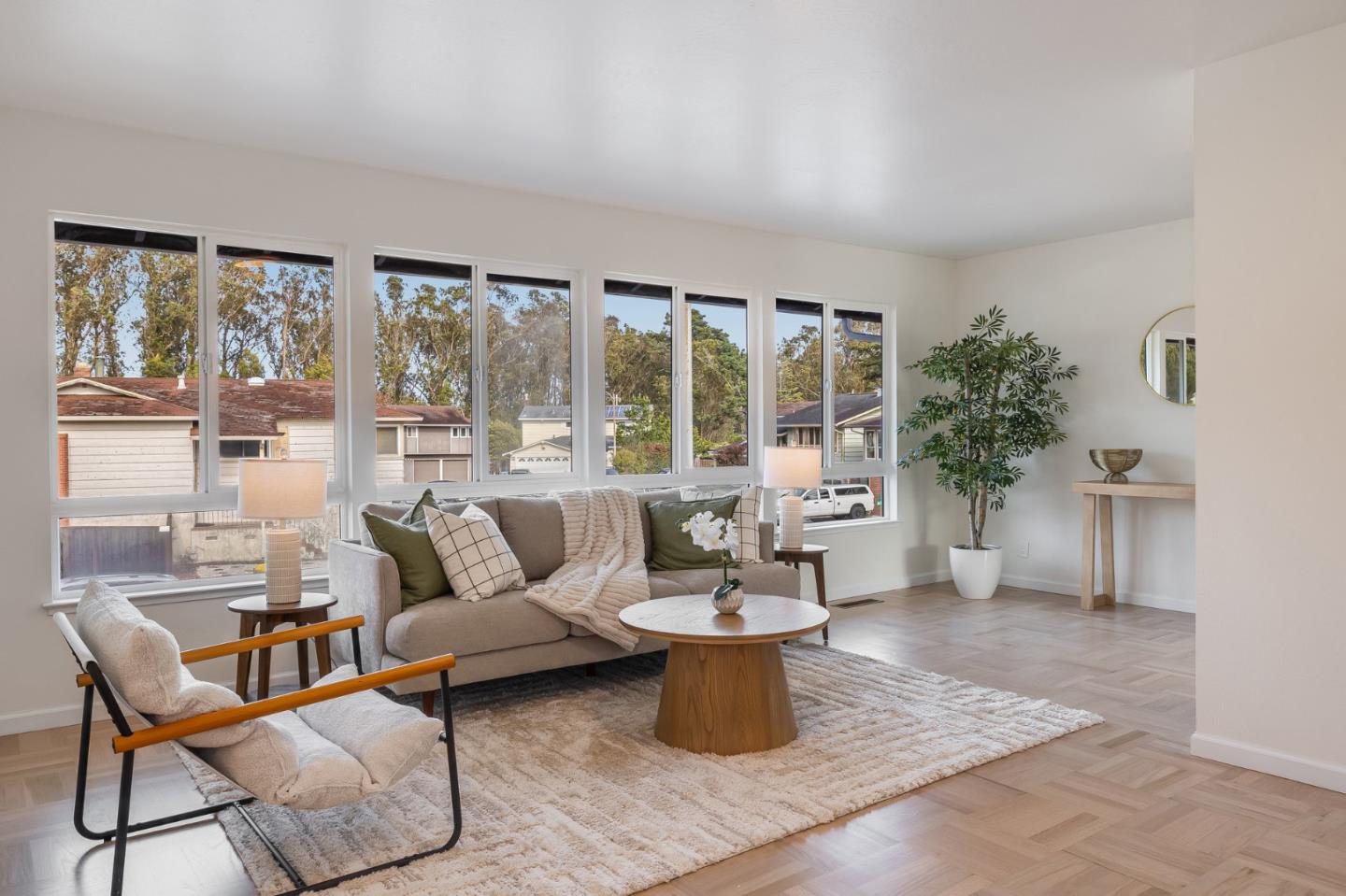 121 Riverside Drive San Bruno, CA 94066 - Photo 6 of 66 a living room with furniture and a large window