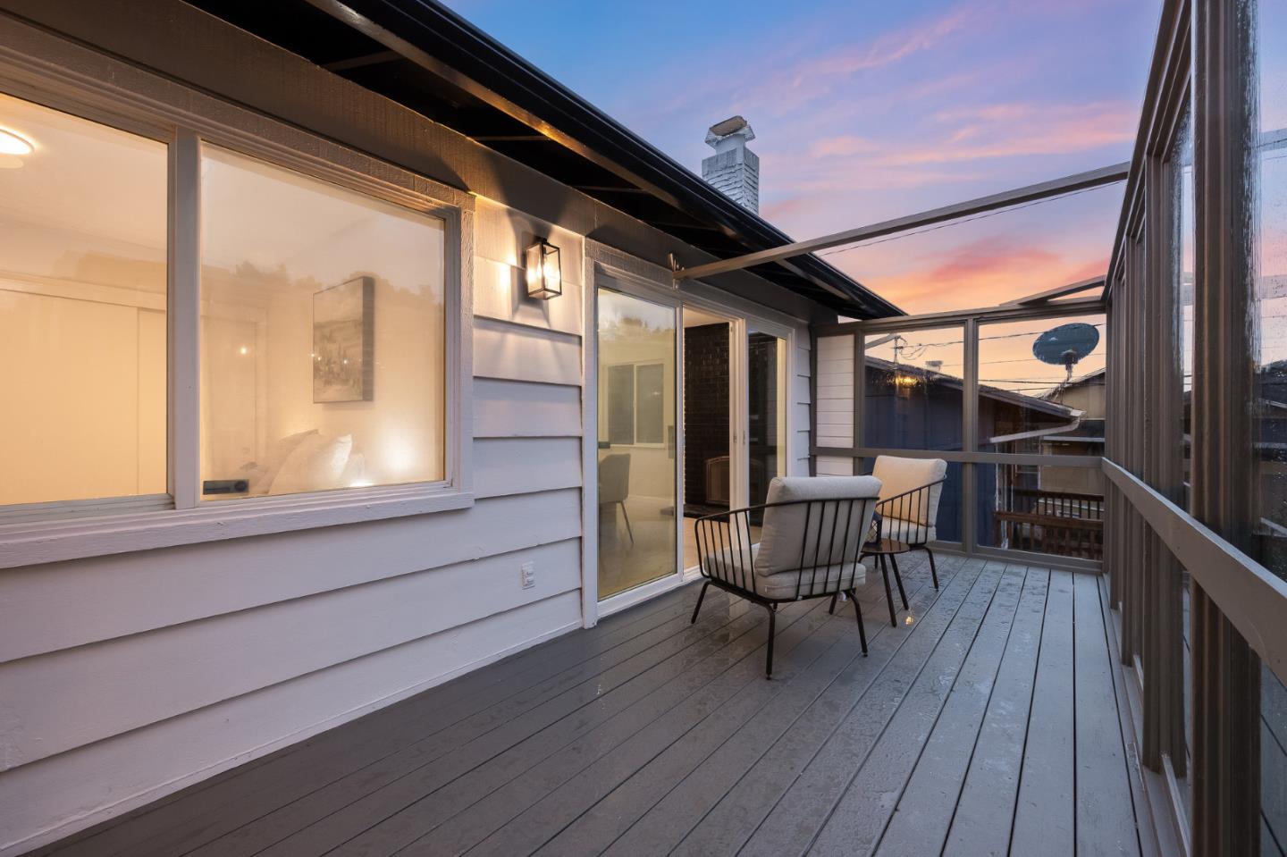 121 Riverside Drive San Bruno, CA 94066 - Photo 64 of 66 a balcony with furniture and wooden floor