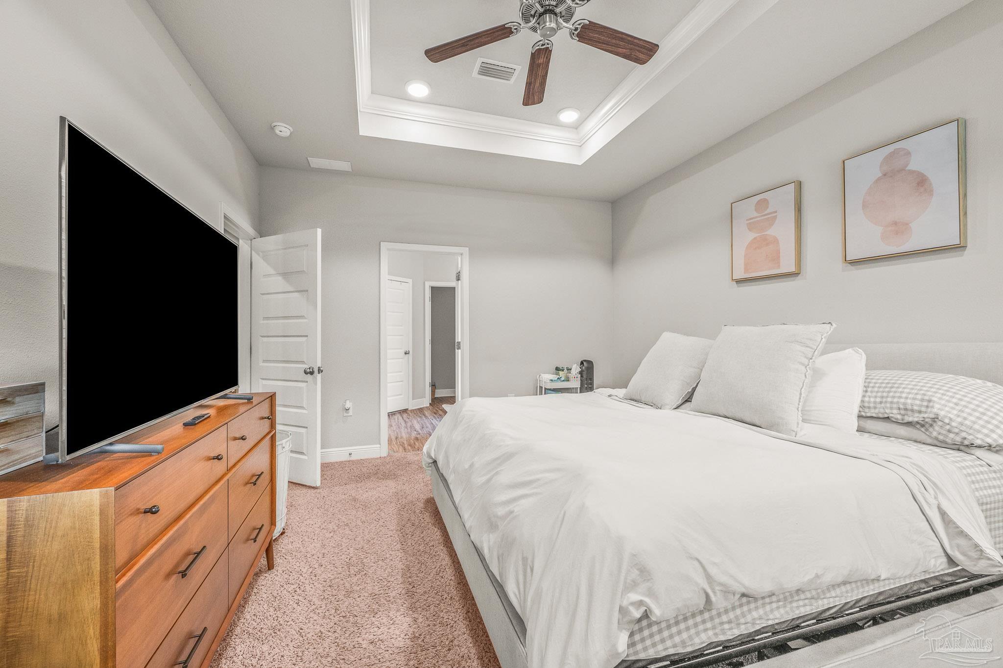 5329 Talon Road Pace, FL 32571 - Photo 22 of 45 a large white bed in a white room