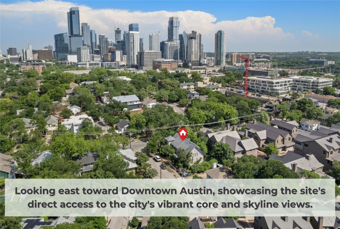 1201 West 8th Street Austin, TX 78703 - Photo 4 of 6 Bird's eye view of a view of skyline