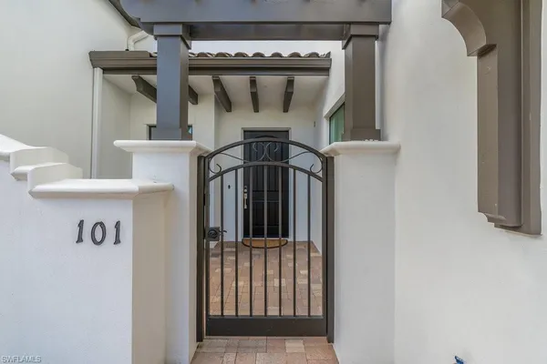 a view of a entryway door of the house