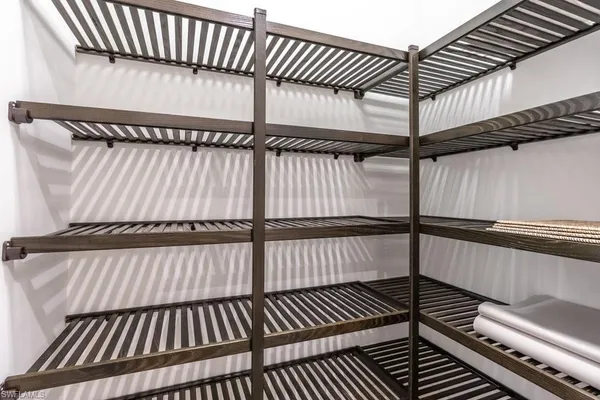 a view of a balcony with wooden floor