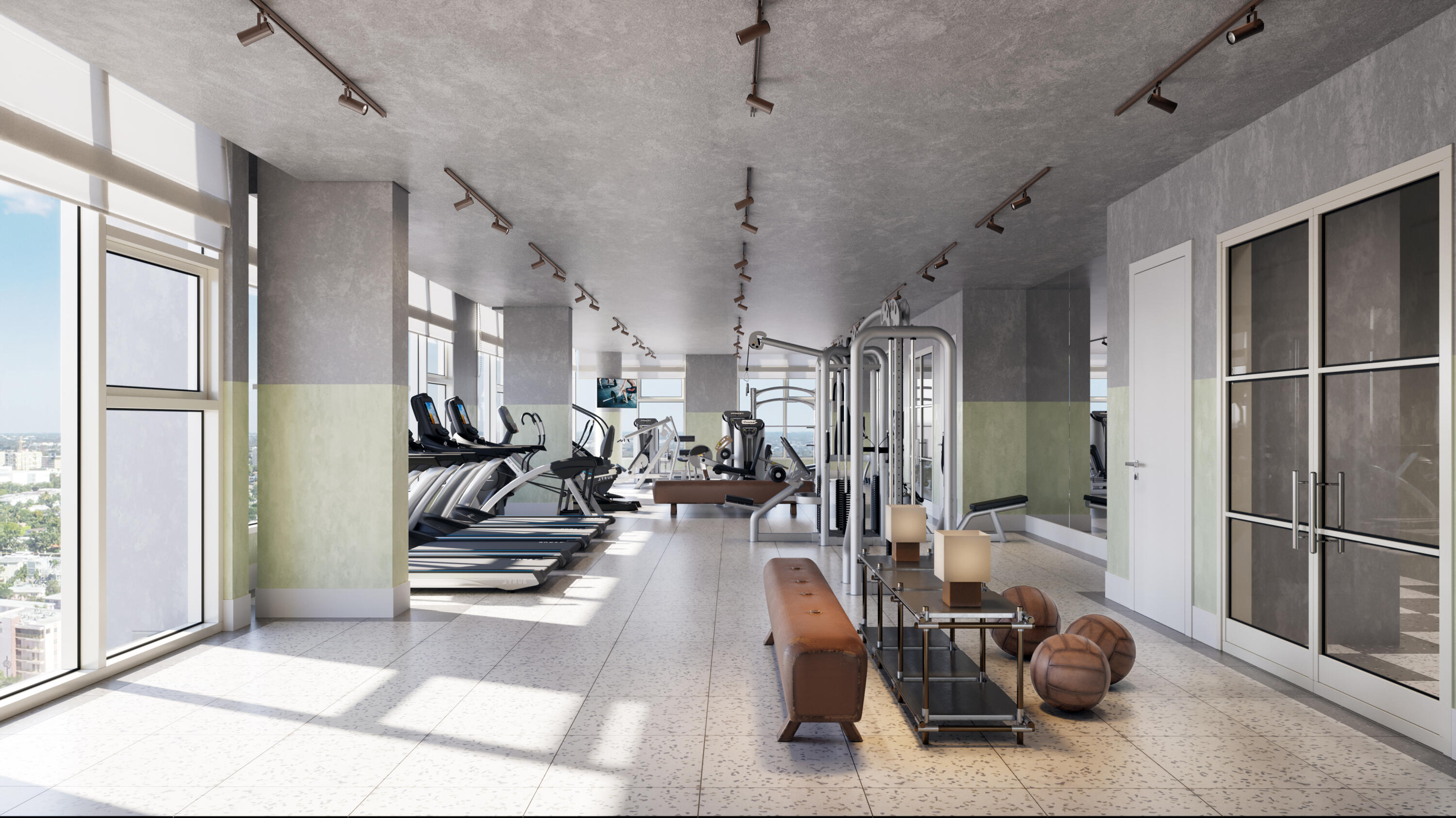 286 Northwest 29th Street, Unit 606 Miami, FL 33127 - Photo 18 of 21 a view of a room with gym equipment