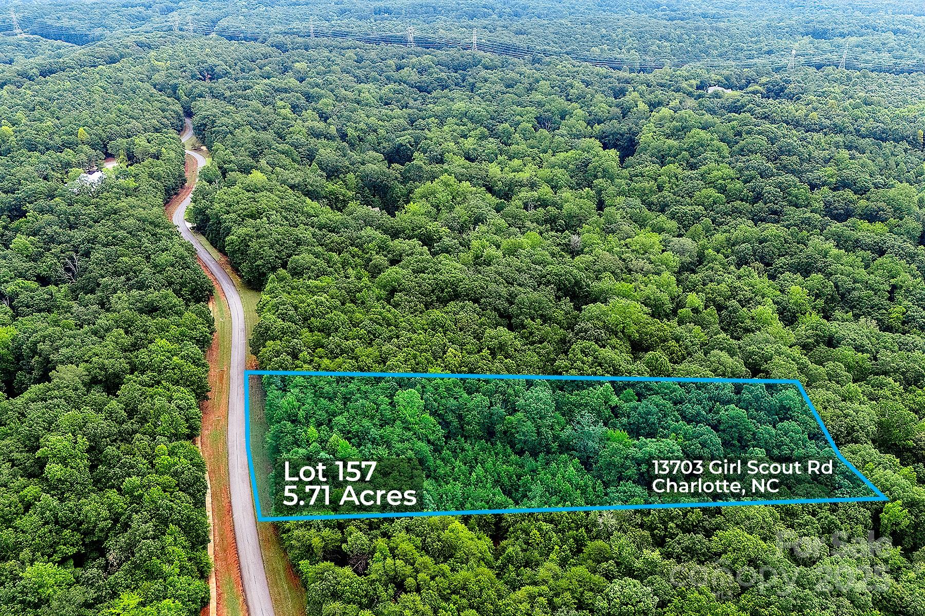 13703 Girl Scout Road, Unit 157 Charlotte, NC 28278 - Photo 5 of 23 a view of a city with lush green forest