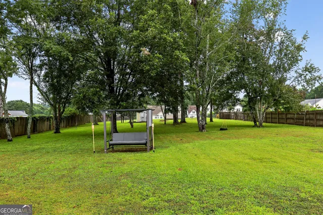 a view of a park with tree s