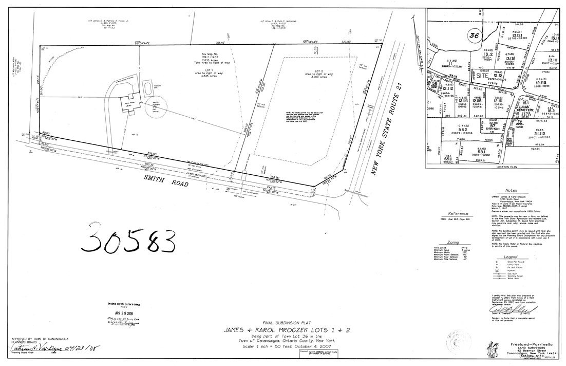 5750 Smith Road Canandaigua Town, NY 14424 - Photo 2 of 8 Survey