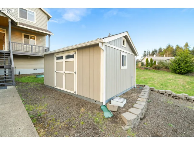 a backyard of a house
