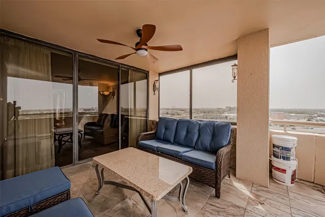 a view of a city with tall buildings