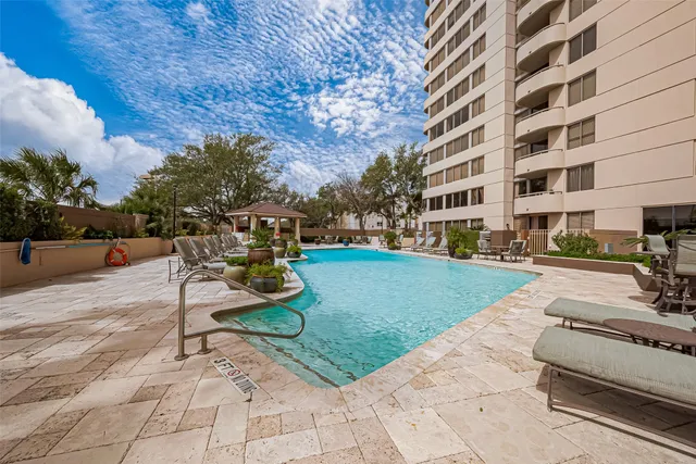 a view of a building with garden