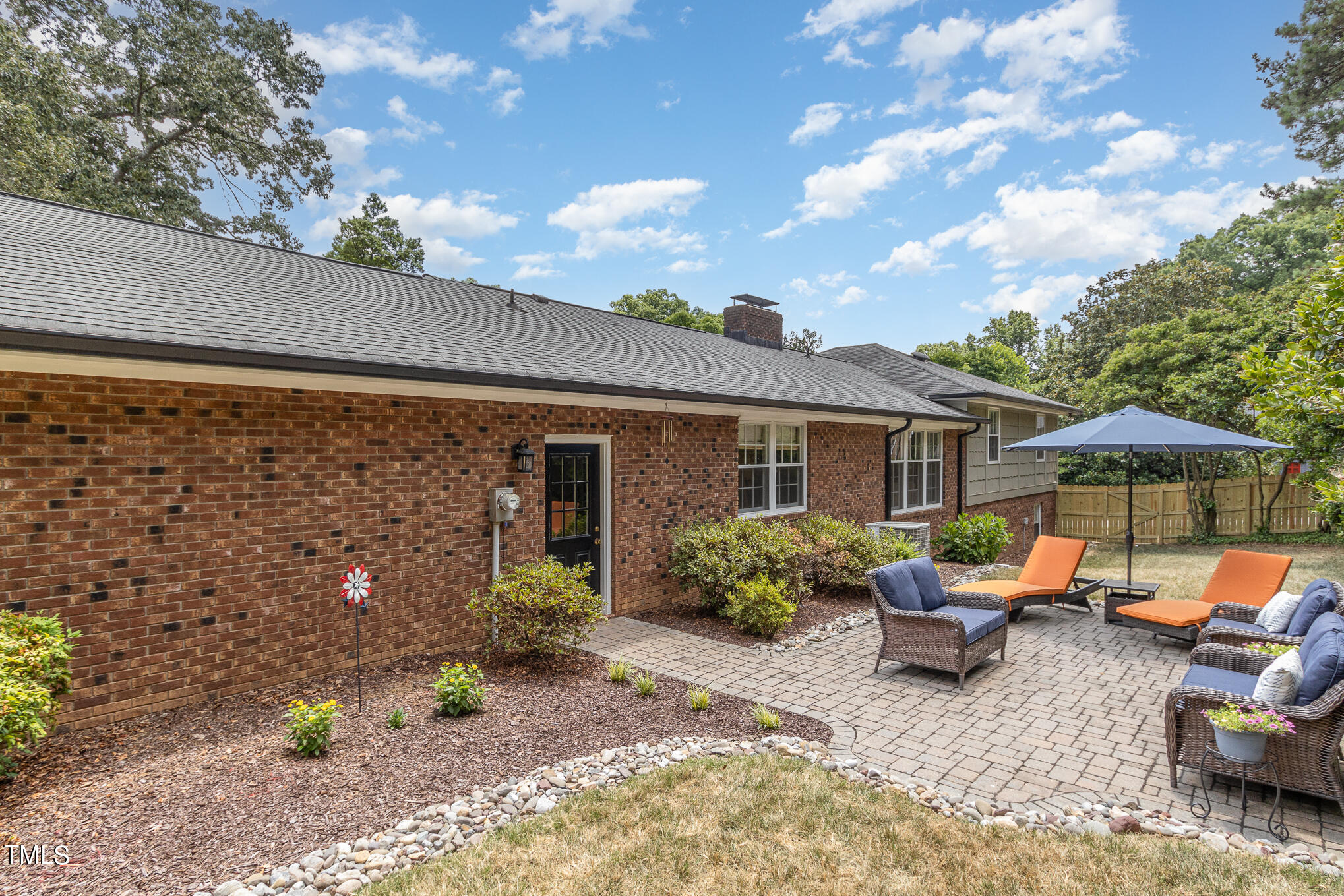2901 Augusta Court Raleigh, NC 27607 - Photo 25 of 28 a backyard of a house with yard barbeque oven and outdoor seating