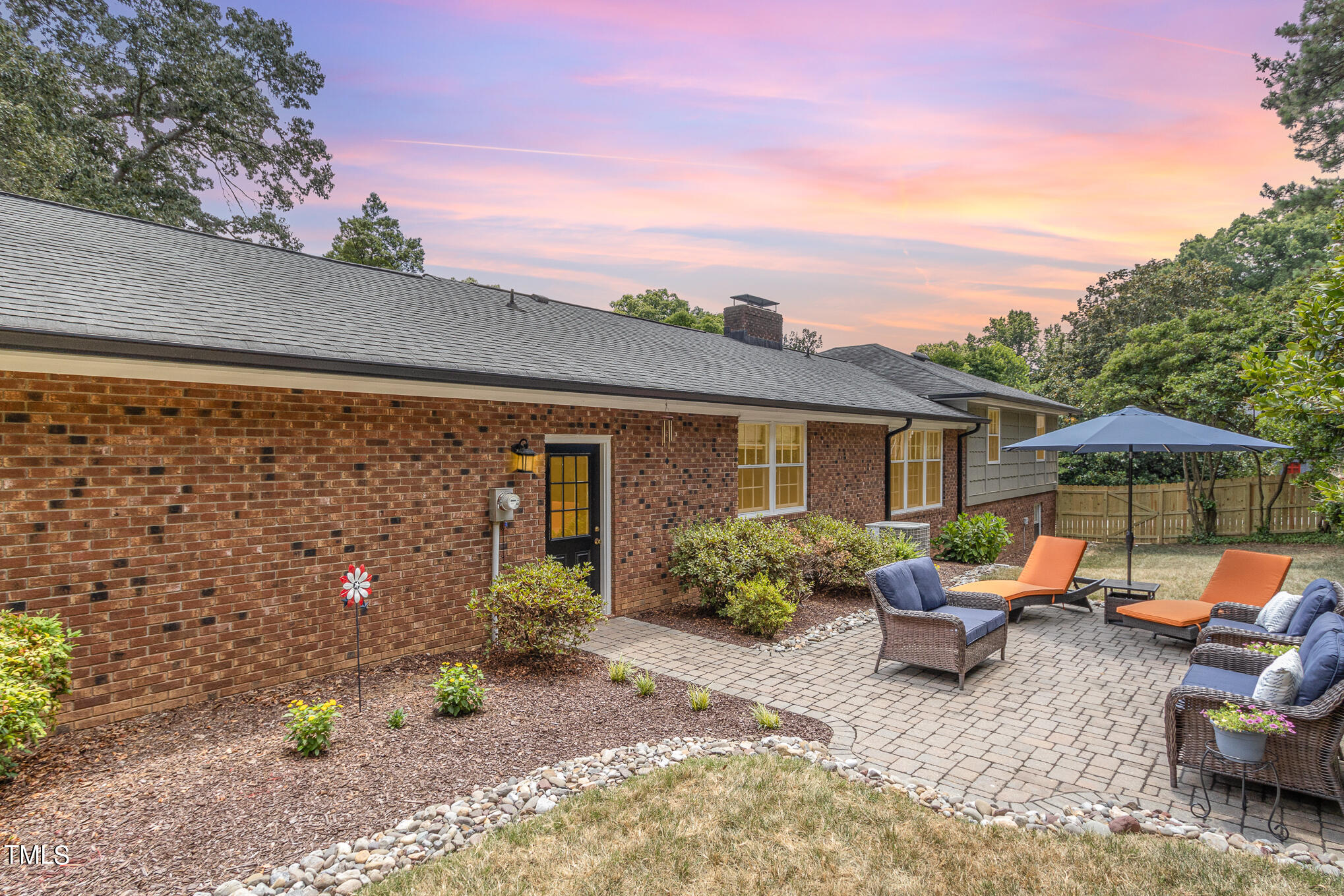 2901 Augusta Court Raleigh, NC 27607 - Photo 26 of 28 a backyard of a house with yard barbeque oven and outdoor seating