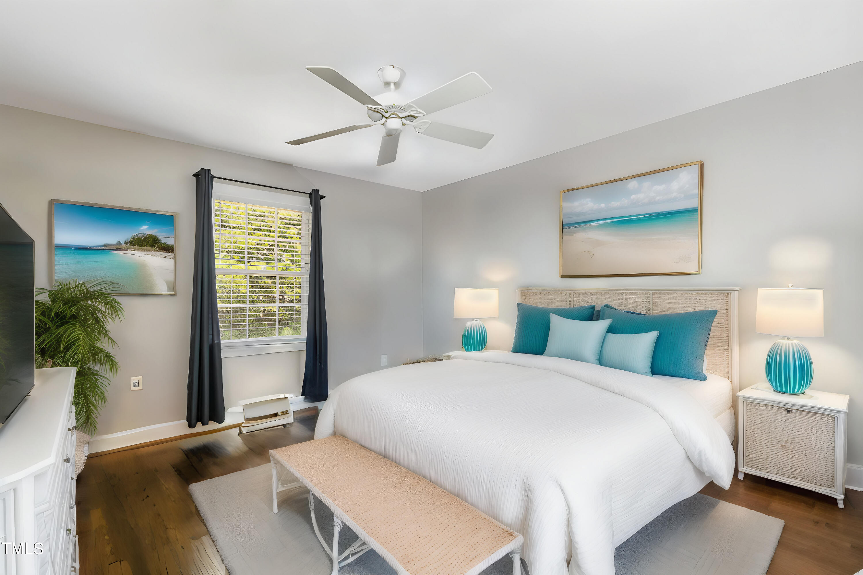 2901 Augusta Court Raleigh, NC 27607 - Photo 6 of 28 a bedroom with a large bed and a window