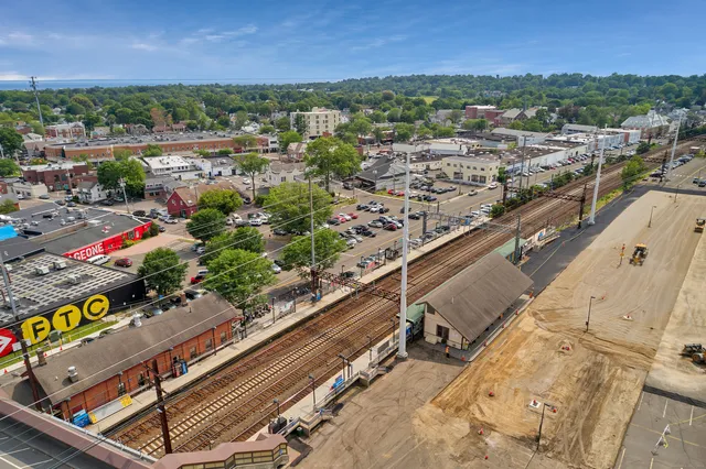 an aerial view of a city