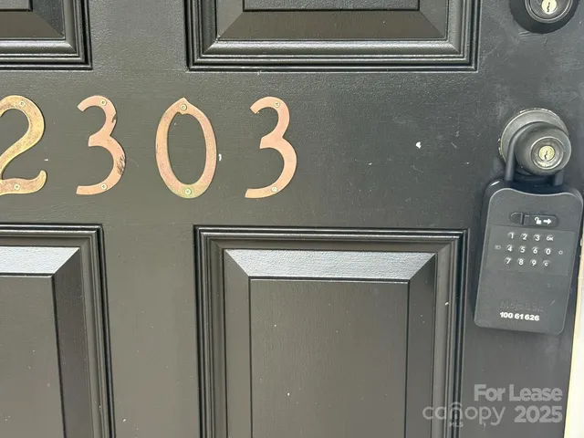 a close view of door