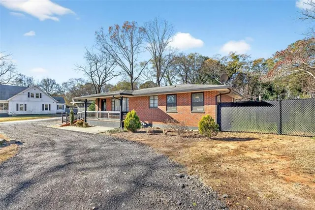 a view of a house with a patio