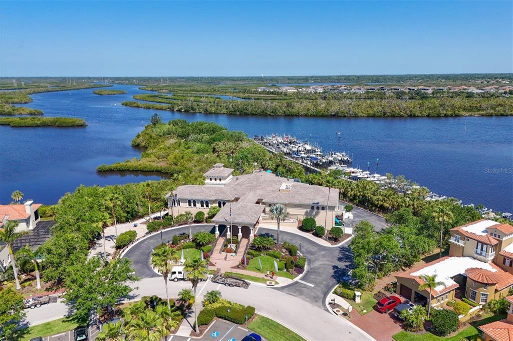 10622 Conch Shell Terrace Bradenton, FL 34212 - Photo 68 of 69 an aerial view of ocean and residential houses with outdoor space