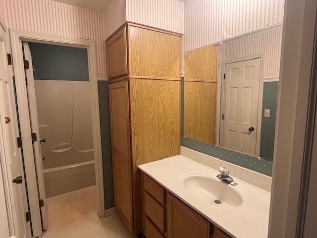 1210 Sunset Terrace Rochelle, IL 61068 - Photo 27 of 38 a bathroom with a sink and mirror