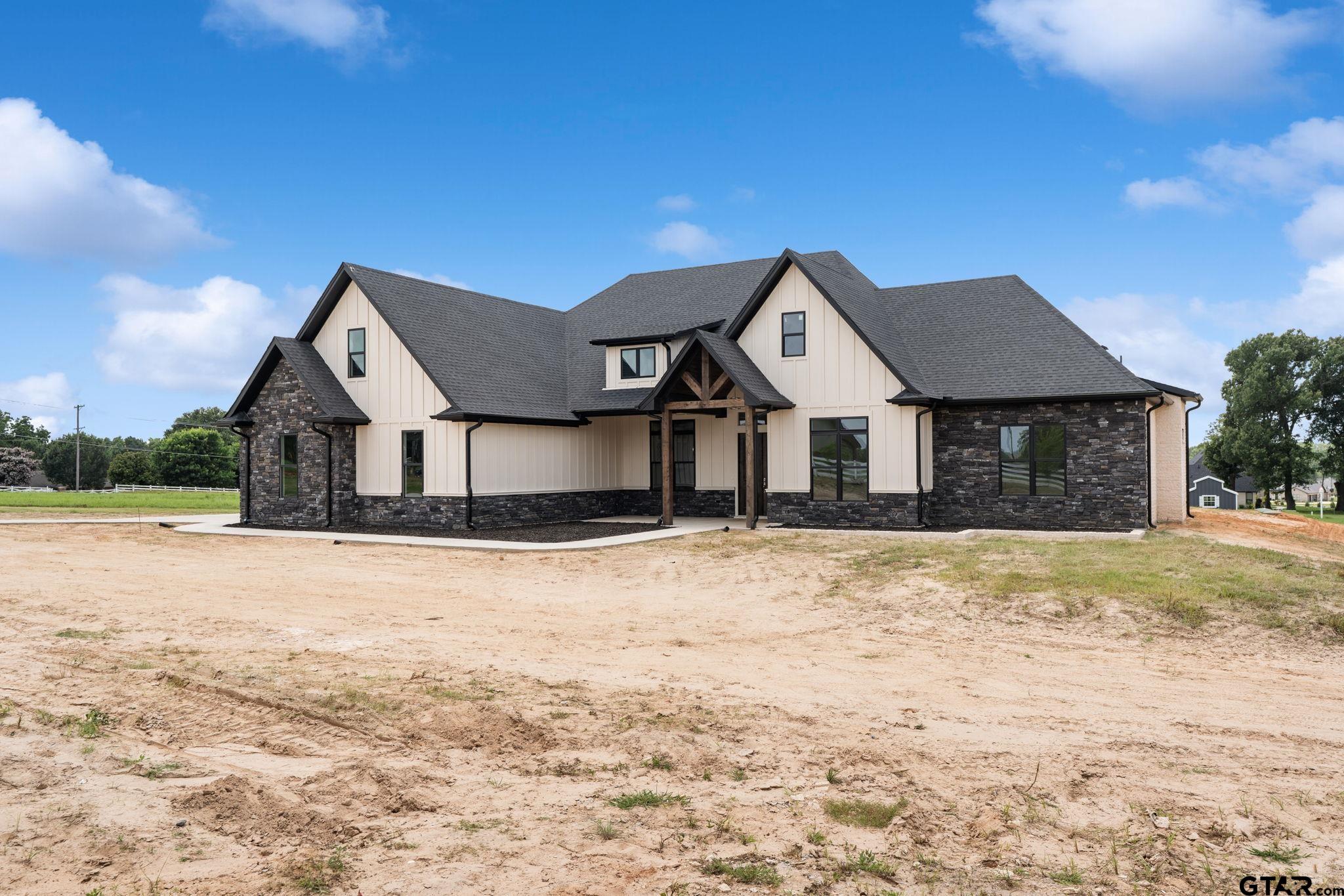 21064 Woodring Road Bullard, TX 75757 - Photo 10 of 48 a front view of a house with a yard covered in snow