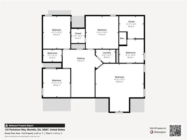 $3,400 | 133 Parkstone Way, Marietta, GA 30066