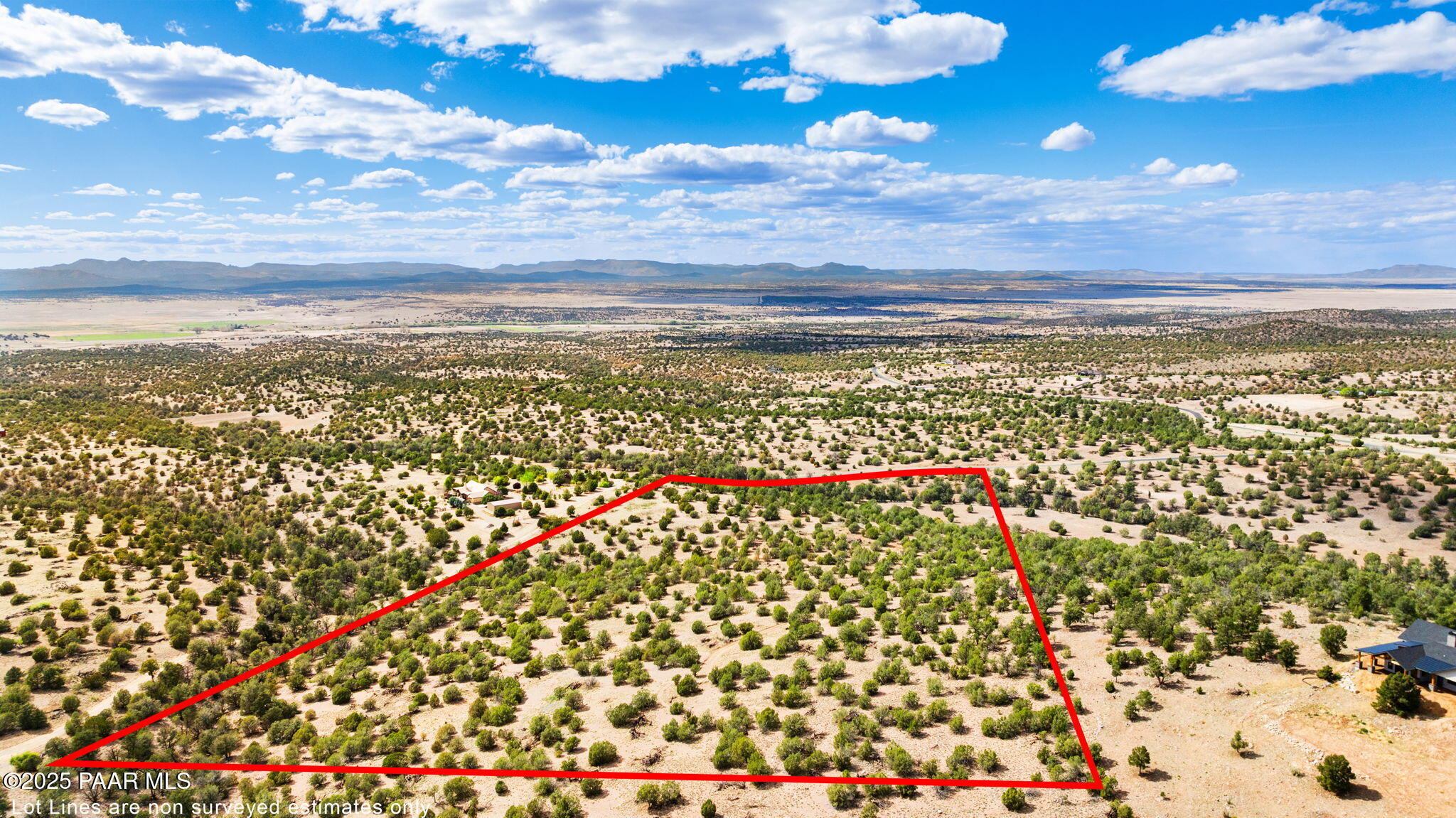 18391 Crossroads Ranch Road Prescott, AZ 86305 - Photo 38 of 41 11-Aerial (6) Lot Lines