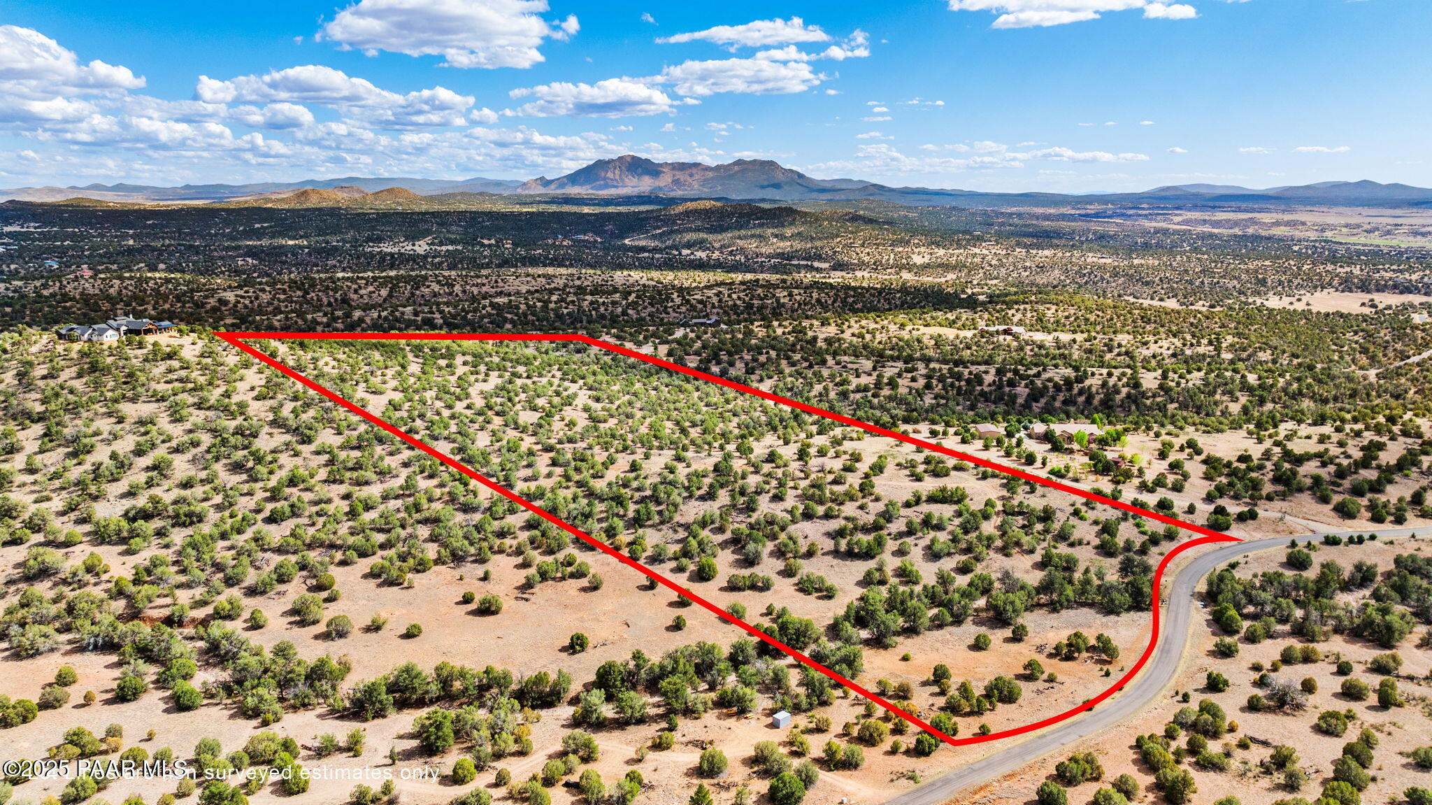 18391 Crossroads Ranch Road Prescott, AZ 86305 - Photo 40 of 41 13-Aerial (7) Lot Lines