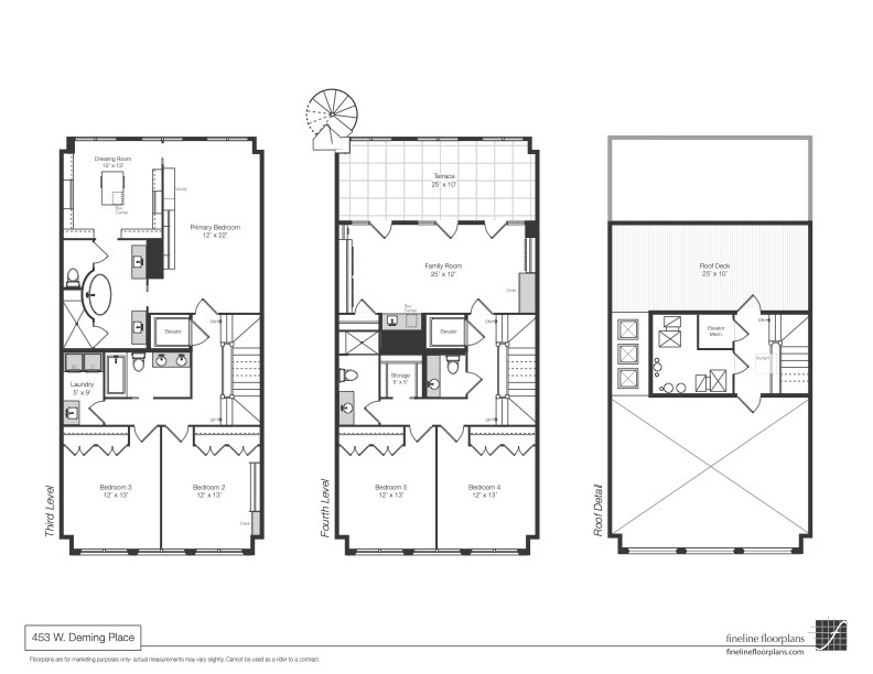 453 West Deming Place Chicago, IL 60614 - Photo 50 of 50 a black and white photo of a living room
