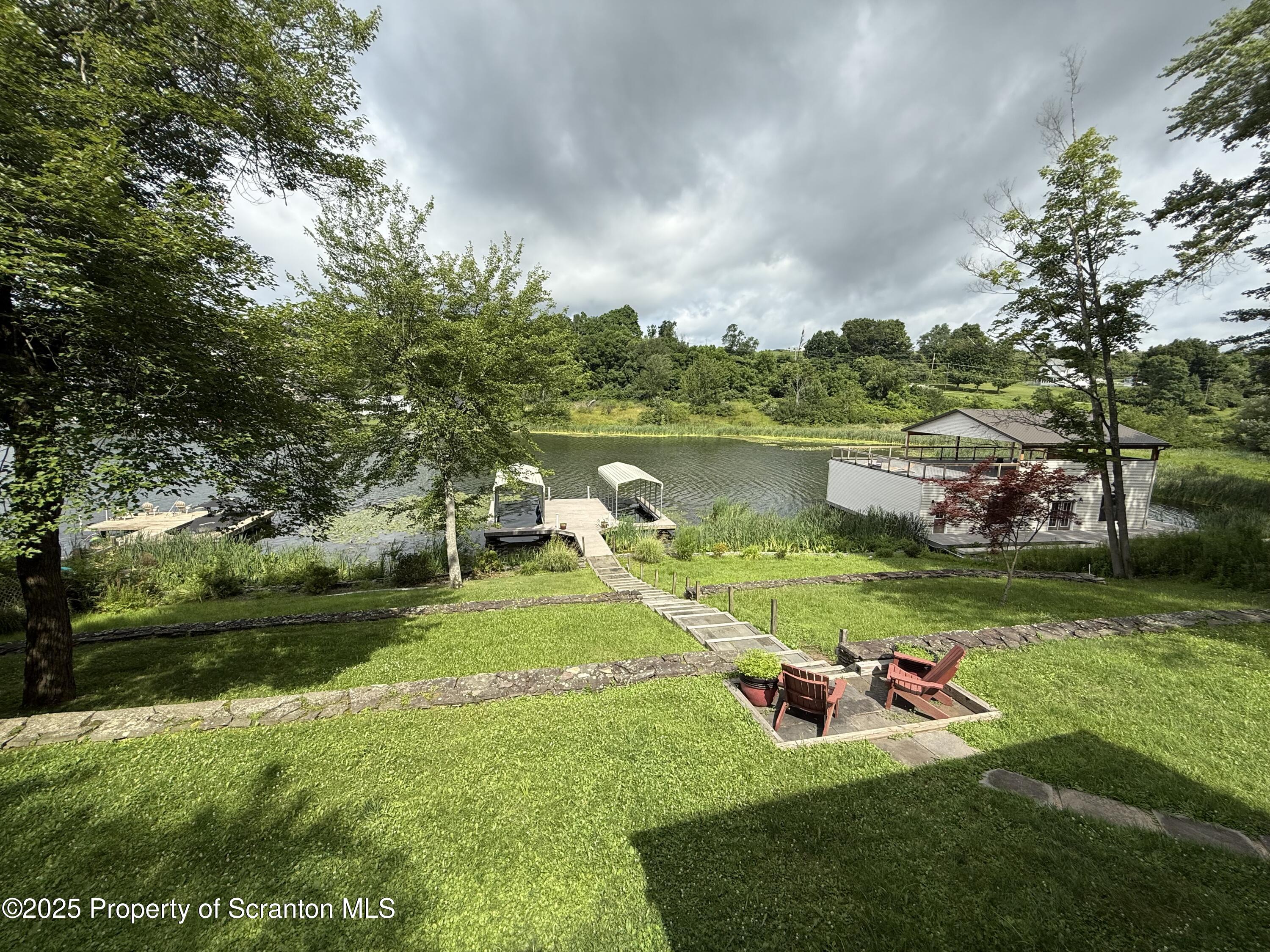 186 Point Road Factoryville, PA 18419 - Photo 15 of 21 Lake view from the deck