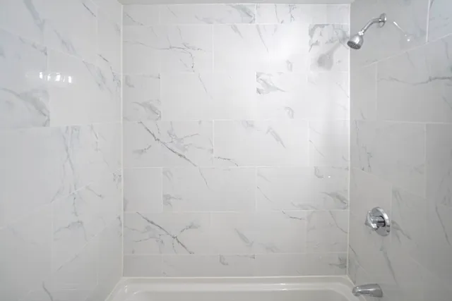 front view of a house with potted plants