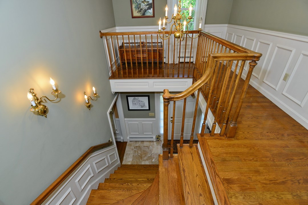 66 Old Quarry Road Glocester, RI 02857 - Photo 23 of 40 The second floor landing is a woodworkers delight. Beautiful craftmanship and such detail!