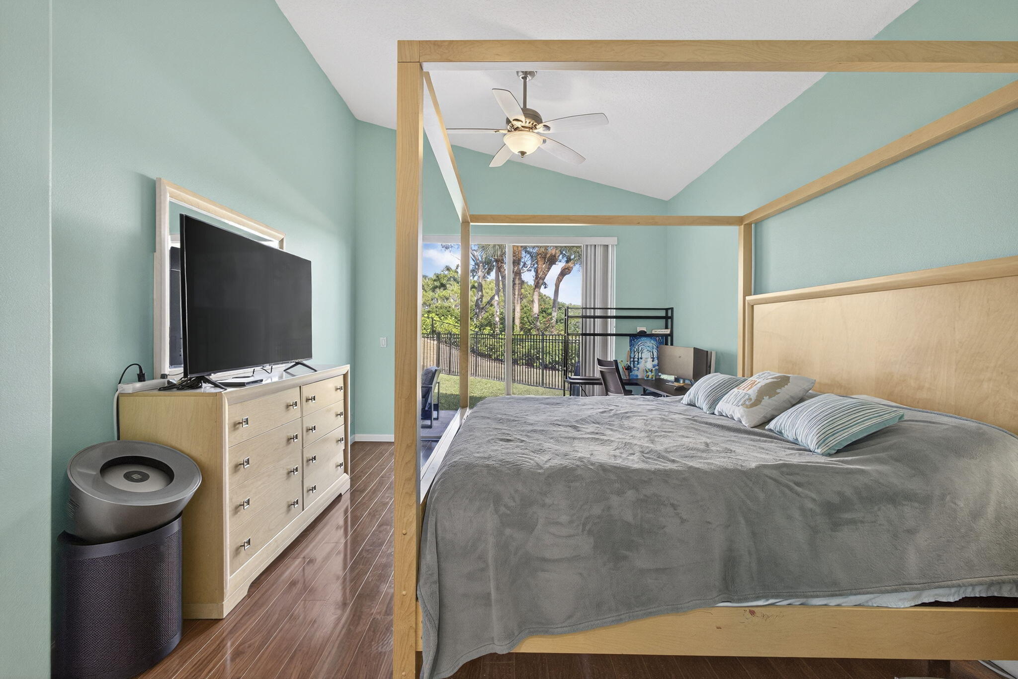 11061 Laurel Walk Road Wellington, FL 33449 - Photo 22 of 67 a bedroom with a bed and a flat screen tv