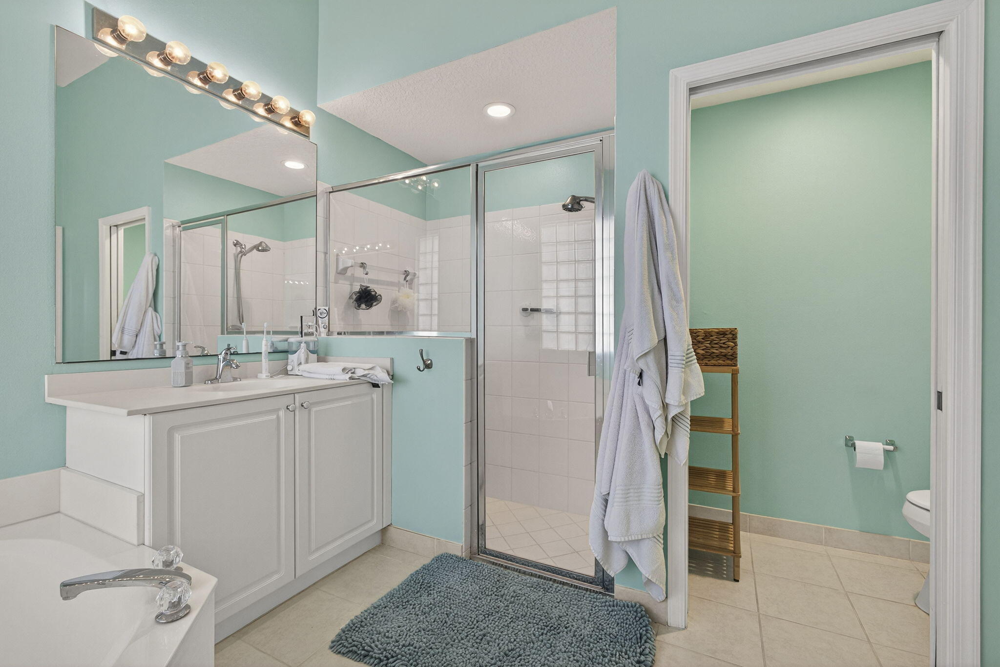 11061 Laurel Walk Road Wellington, FL 33449 - Photo 25 of 67 a bathroom with a sink a toilet and shower