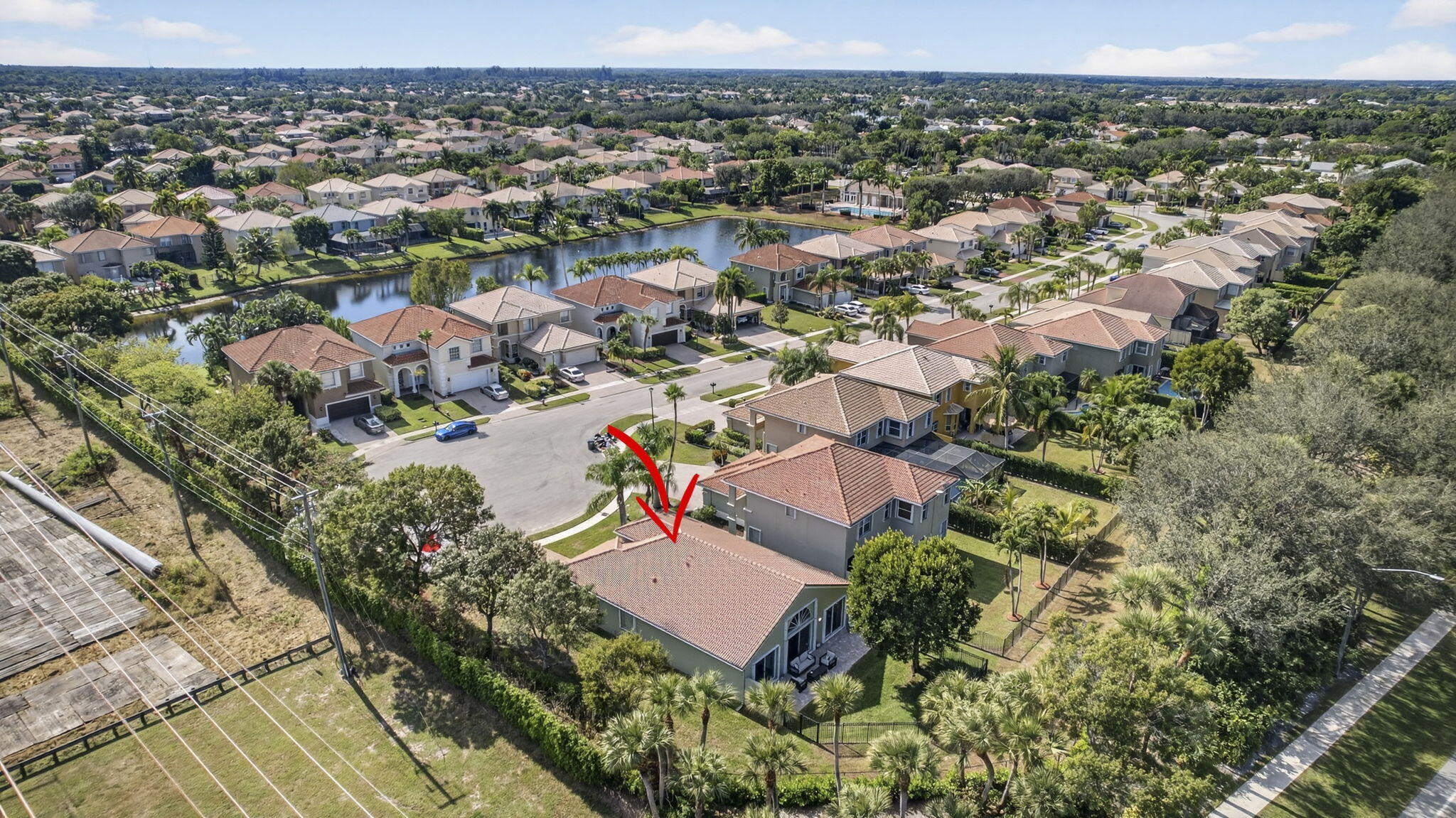 11061 Laurel Walk Road Wellington, FL 33449 - Photo 47 of 67 an aerial view of residential houses with outdoor space