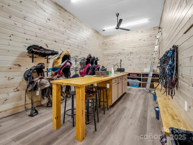 a view of a storage room