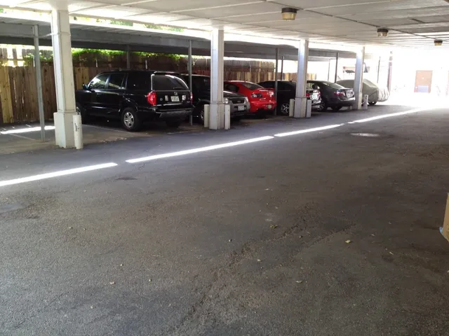 a view of cars parked in a parking