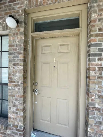a close view of wooden door